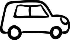 Car Hand Drawn Outlined Vehicle Contour Svg Vector, Free Vectors File